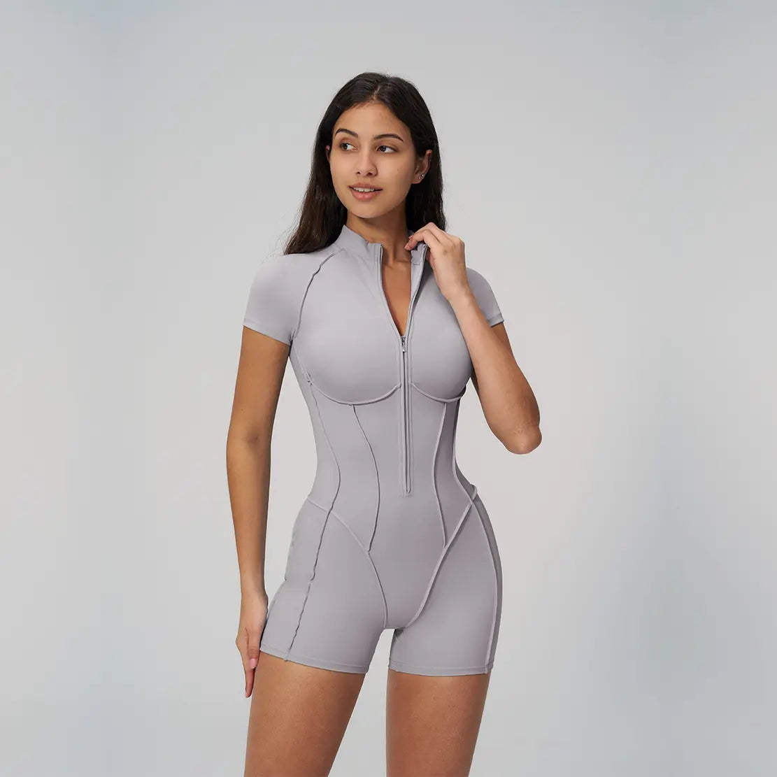 NVWA Women'S High-Stretch Zipper Jumpsuit - Skin-Friendly, Breathable, Slim-Fitting Fabric; Glute-Lifting, Midsection-Sculpting - Ideal Mother'S Day Gift for Yoga, Fitness