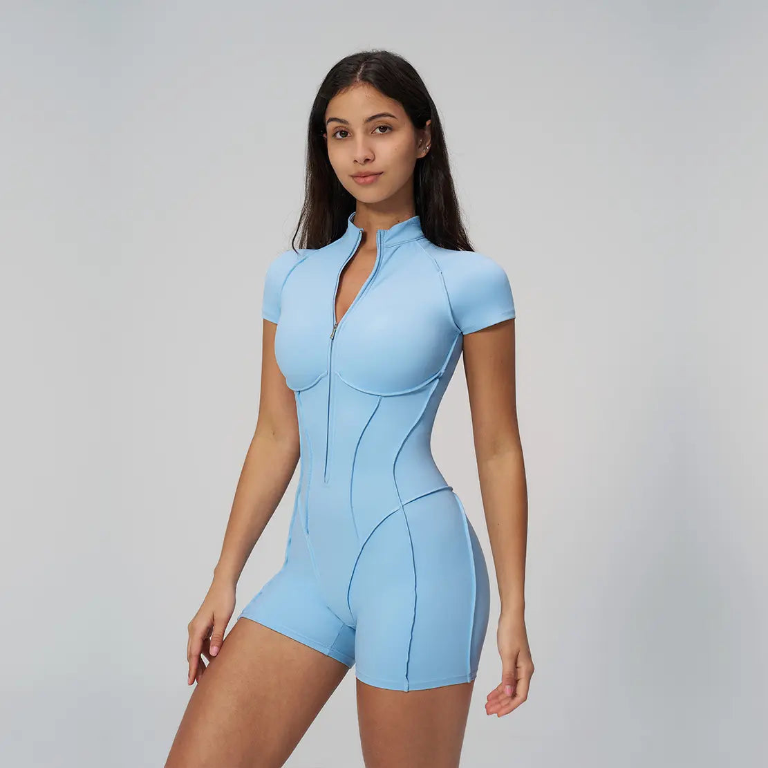 NVWA Women'S High-Stretch Zipper Jumpsuit - Skin-Friendly, Breathable, Slim-Fitting Fabric; Glute-Lifting, Midsection-Sculpting - Ideal Mother'S Day Gift for Yoga, Fitness