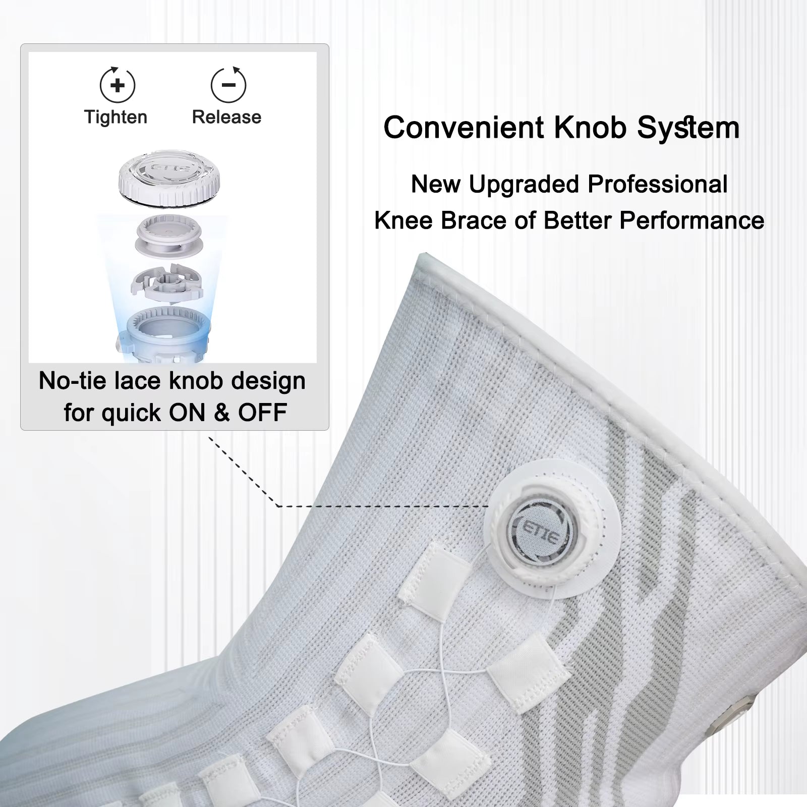 Smart Knob Knee Brace with Patella Gel Pad and Lateral Stabilizer, Compression Knee Brace for Exercise (Single), Kmh752