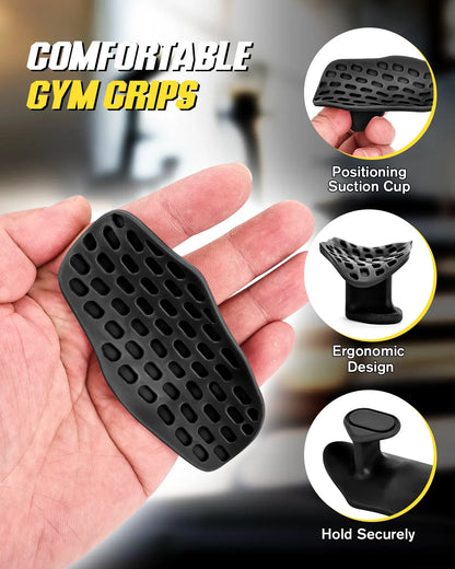 Weight Lifting Grips for Women & Men, Anti-Slip Silicone Workout Gloves for Palm Protection, Suitable for Dumbbell, Pull-Ups and Gym Training